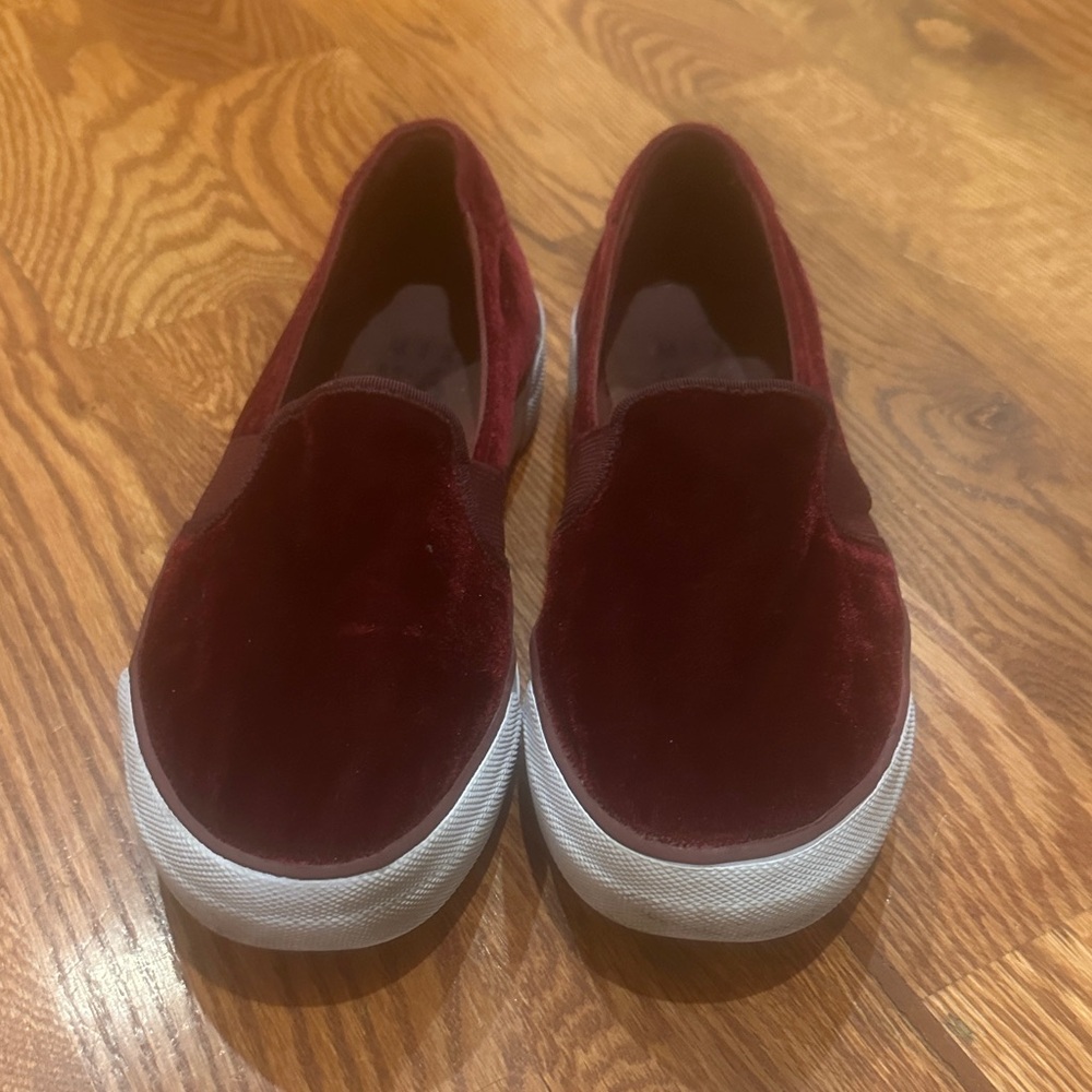 Mix No. 6 Burgundy Velvet Slip-On Sneakers